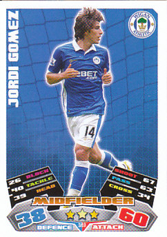 Jordi Gomez Wigan Athletic 2011/12 Topps Match Attax #340